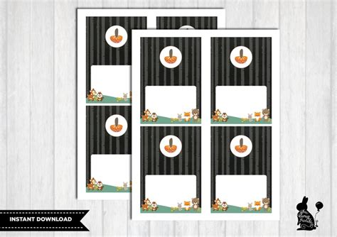 Woodland Food Tent Labels Woodland Place Cards Forest Baby Etsy