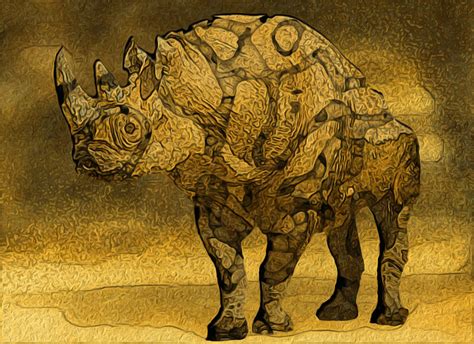 Rhino Abstract Painting By Jack Zulli Fine Art America