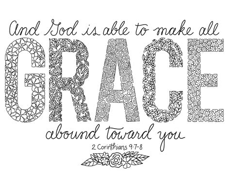 40+ full size coloring pages for adults for printing and coloring. just what i {squeeze} in: GRACE -- Coloring Page #7