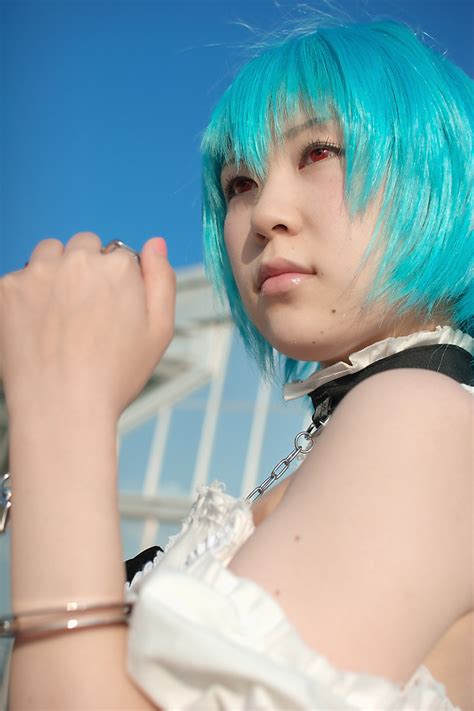 The Big Imageboard Tbib Ayanami Rei Blue Hair Cosplay Frills Kabi