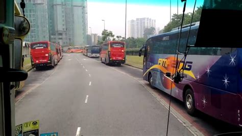 Bus Entering Integrated Bus Terminal In Kuala Lumpur Youtube