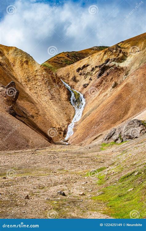 Beautiful Colorful Volcanic Mountains Landmannalaugar In Iceland Stock