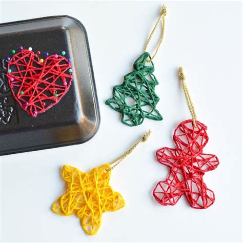 How To Make Wrapped Yarn Ornaments One Little Project