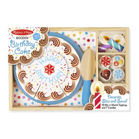 Melissa And Doug Birthday Party Wooden Play Food Set Beckers School