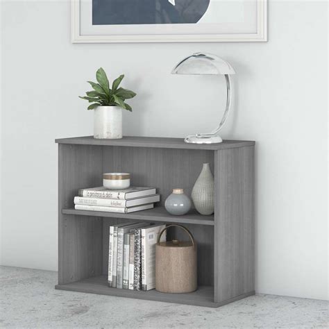 Bush Furniture Bbf Small 2 Shelf Bookcase In Platinum Gray Bk3036pg