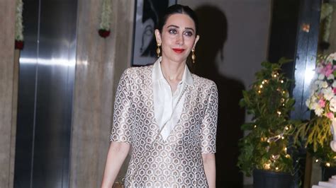 Karisma Kapoor Wears A White And Gold Brocade Kurta Set By Payal Khandwala Vogue India