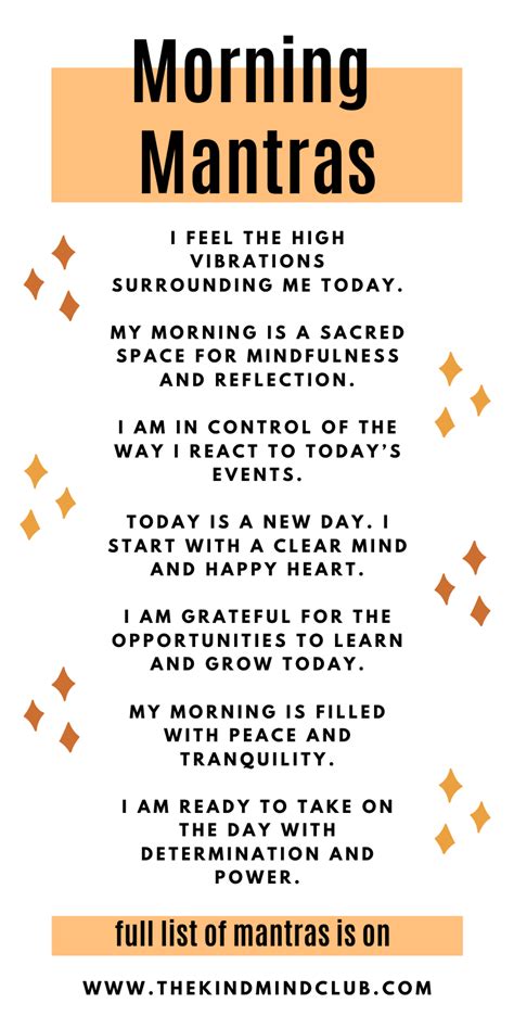 Morning Mantras In Morning Mantra Positive Self Affirmations