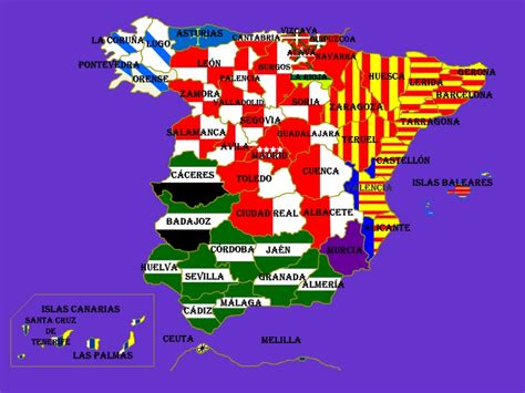Division Politica De España Mapa