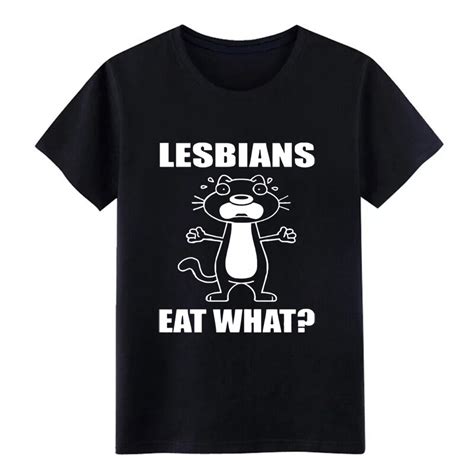 Men S Lesbians Eat T Shirt Design Short Sleeve Plus Size 3xl Vintage Famous Humor Summer Style