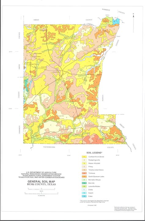 General Soil Map Rusk County Texas Side 1 Of 1 The Portal To