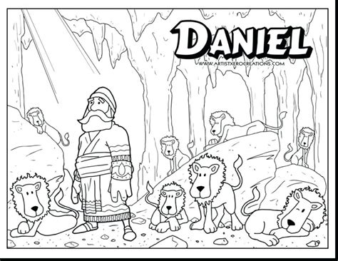 Daniel In The Lions Den Coloring Page at GetDrawings | Free download