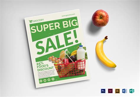 Weekly sales flyers for all grocery stores. Grocery Sale Flyer Design Template in PSD, Word, Publisher ...
