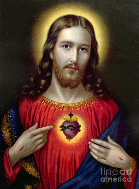 The Sacred Heart Of Jesus Painting By English School Fine Art America