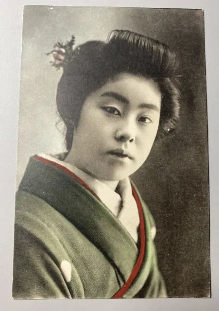 Japanese Old Postcard Photo Oiran Geisha Maiko Woman 1000 Picclick