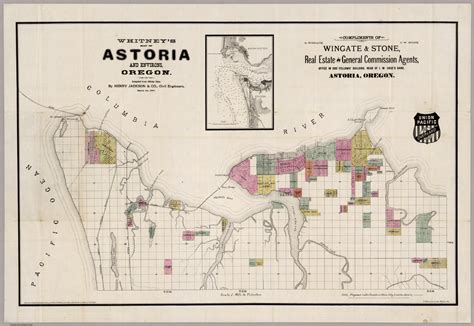 map  astoria  environs oregon david rumsey historical map