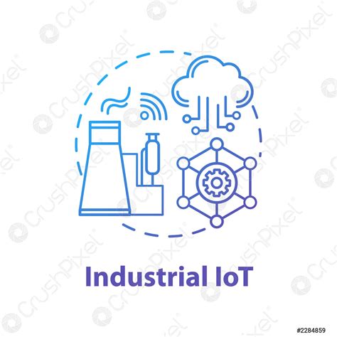 Industrial Iot Concept Icon Industrial Internet Manufacturing