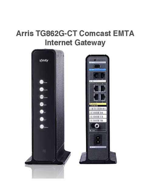 Arris Tg862g Ct Comcast Emta Internet Gateway Pdf