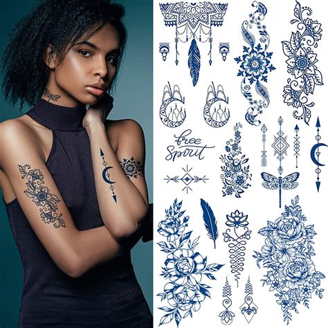 Buy Aresvns Semi Permanent Tattoos For Women Teen Girlsclassic Flower