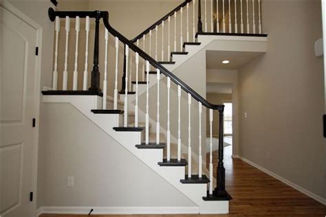 Assembled porch rail, fancy spindles. Black railing white spindles | For the Home | Pinterest