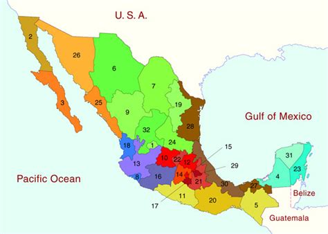 Mexico Political Map Quiz Diagram Quizlet