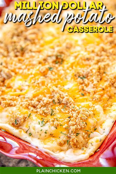 Million Dollar Mashed Potato Casserole Plain Chicken