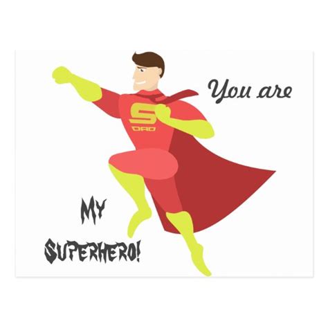You Are My Superhero Postcard