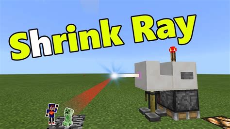 How To Build A Shrink Ray Machine In Minecraft Pe Mod Youtube