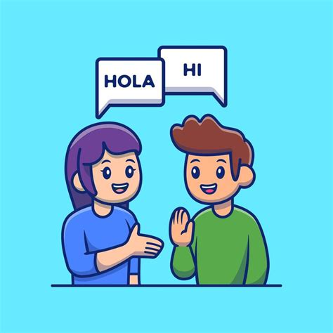 Personas Hablando Con Diferentes Idiomas Ilustración De Icono De Vector
