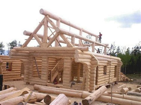 How To Build A Simple Log Cabin Homeideas Log Homes Building A