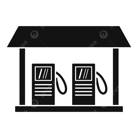 Gas Station Silhouette Vector Png Gas Station Icon Simple Style Style