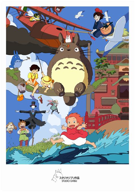 Studio Ghibli Illustration Digital Drawing A1 Digital Drawing Ghibli