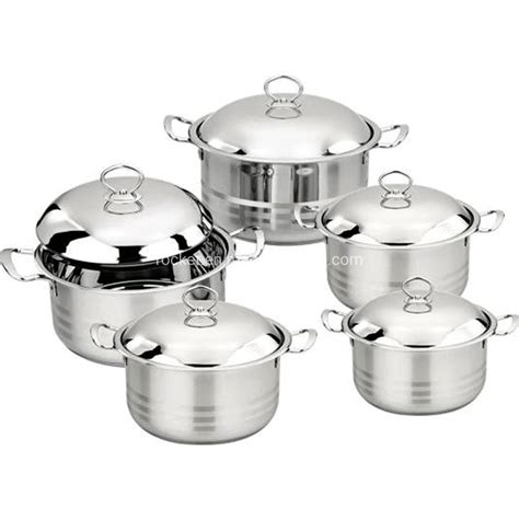 10pcs China Big Quality Heavy Duty Sets Wholesale Pots Stainless Steel