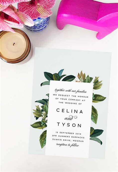 Classy Elegant Botanical Wedding Invitations In 2021 Botanical Wedding Invitations Botanical