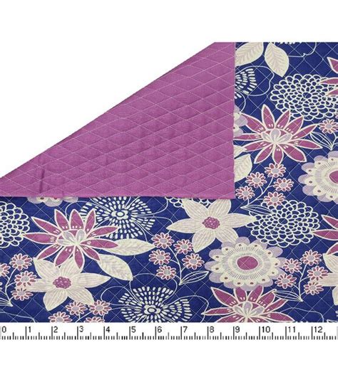 Double Faced Cotton Fabric Purple Floral Joann