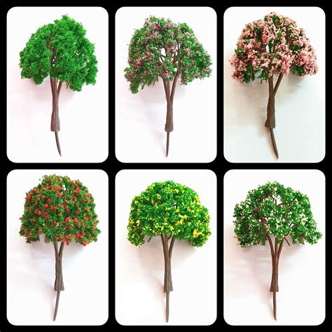 Buy Kaushalya Miniatures Scale Model Trees 10cm Height Mix Flower