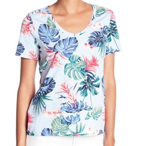 tommy bahama tropical short sleeve top small 2 4 blue scoop short sleeve tee nwt tommybahama