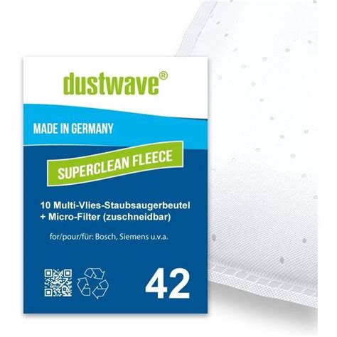 Dustwavelot De Sacs Filtrants Pour Aspirateurs Bosch Bsn S Rie Big