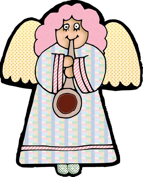 Christmas Angel With Horn Clipart Free Download Transparent Png