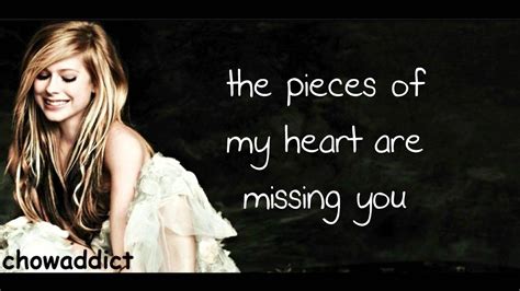 Avril Lavigne When Youre Gone Lyrics On Screen Hd Youtube