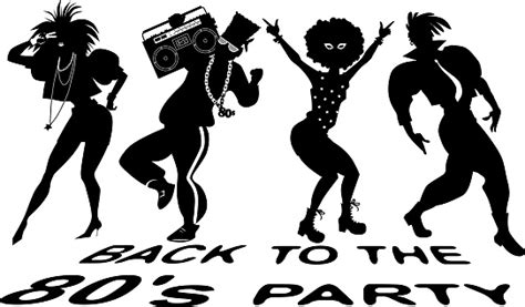 80s Party Silhouette Stock Illustration Download Image Now Istock