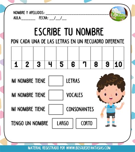Cuadernillo Practico Mi Nombre Especial Para Niños De Primaria