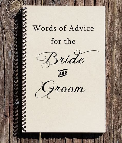 Words Of Advice For The Bride And Groom Bride And Groom Etsy