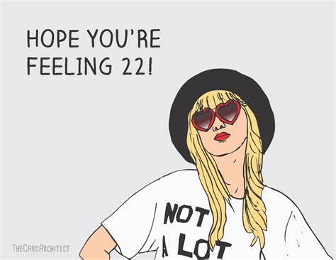 Custom Taylor Swift 22 Birthday Card