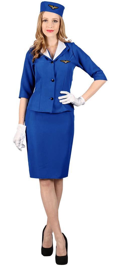 Adult 60s Flight Attendant Stewardess Costume Art