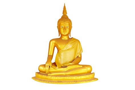 Golden Buddha Statue For Worship 20952095 Png