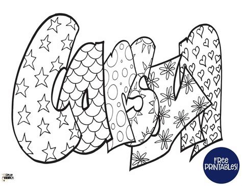 CARSYN - Free Custom Name Printable Coloring Page — Stevie Doodles in