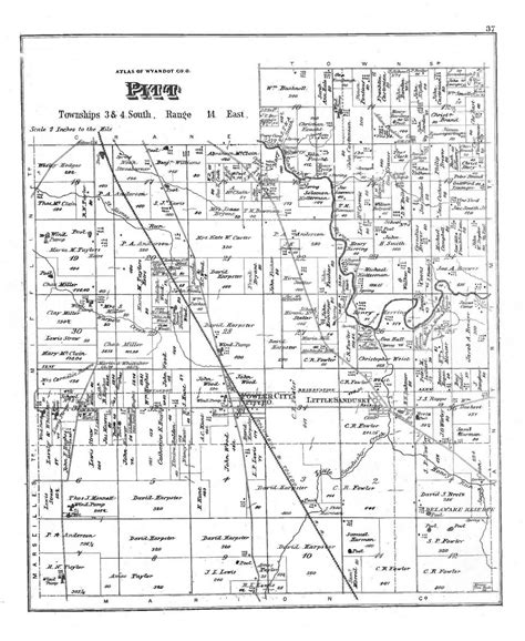 Pitt Ohio 1879 Old Town Map Reprint Wyandot County Atlas 28 Old Maps