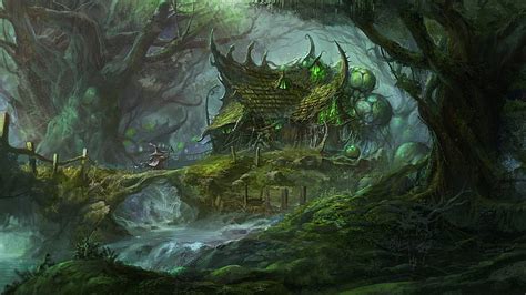 1920x1080px Free Download Hd Wallpaper Fantasy Forest Cottage