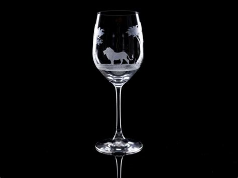 wine glass crystal glassware travel engraved