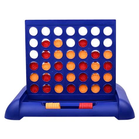 Plastic Five In A Row Game Board Toy Brain Teaser Early Educational